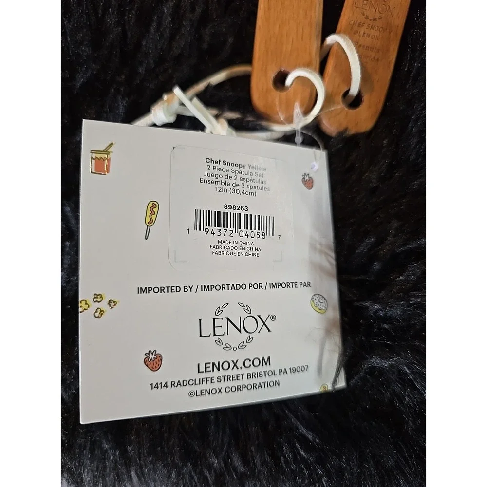 Lenox‎ Chef Snoopy Woodstock  2 Piece Silicone Spatula Set Collectible Yellow